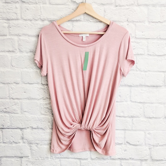 Abound Tops - Abound Short Sleeve Knotted Tee